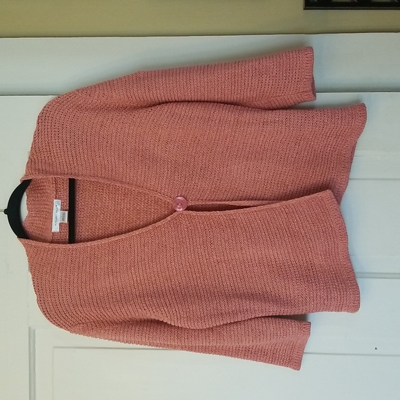 August Silk Sweaters - August Silk Size L Coral Cardigan EUC